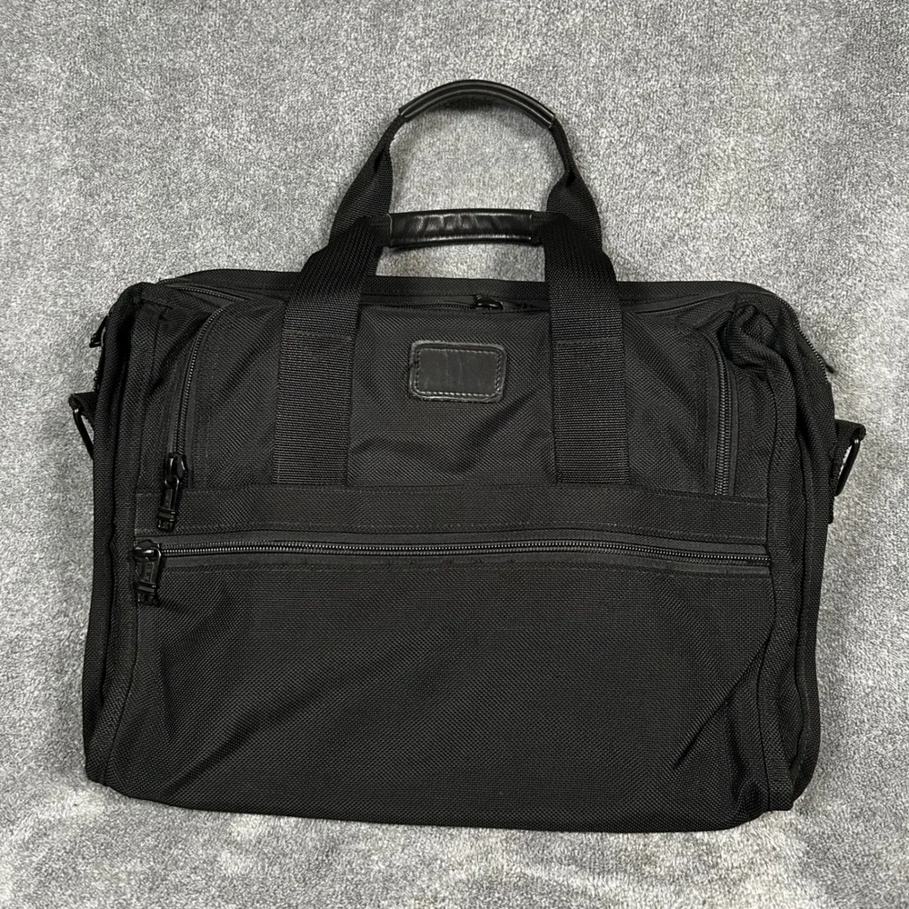 VTG Tumi Briefcase Messenger Laptop Bag Expandable Ballistic Nylon  Black USA